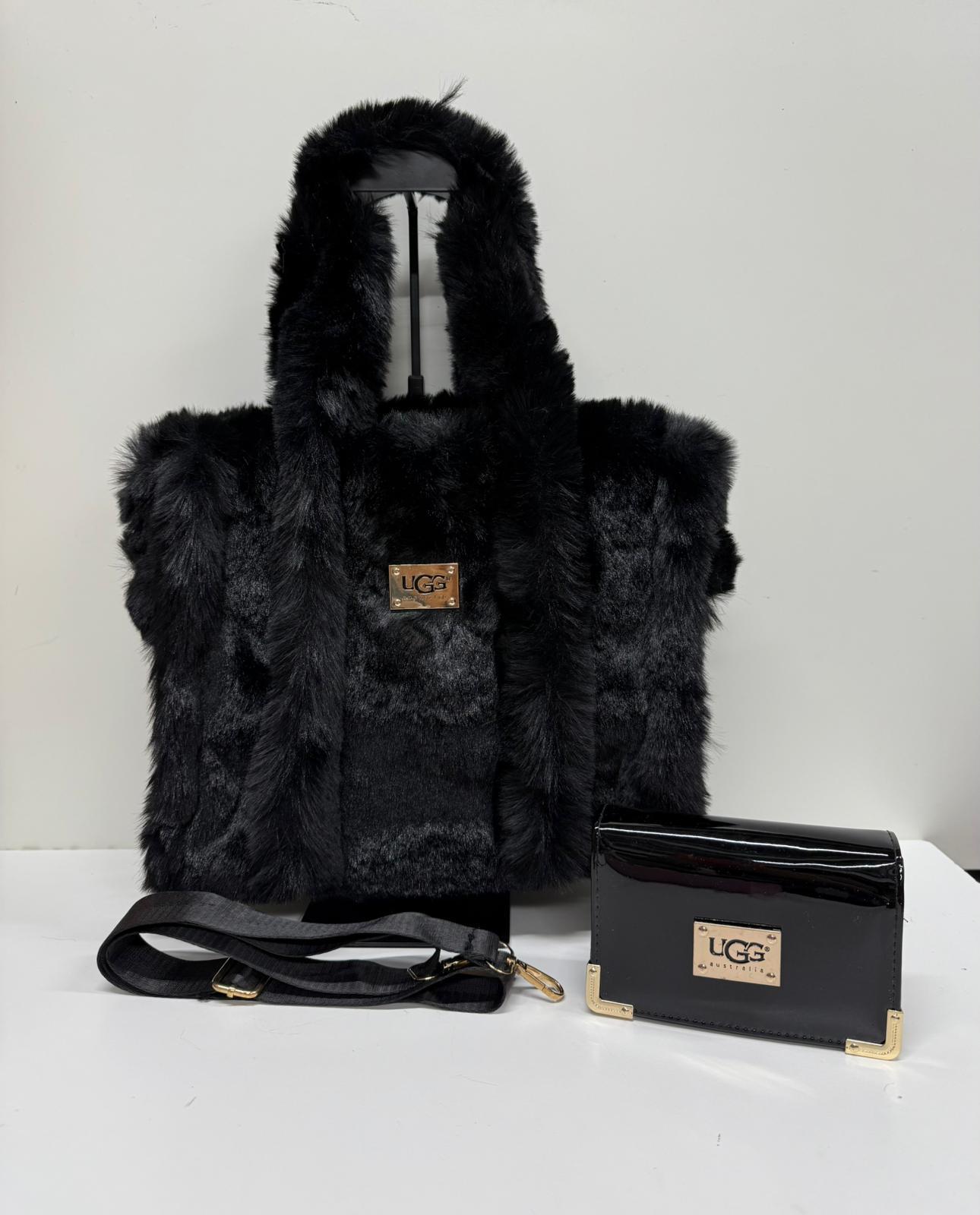 Ladies Trendy UGG-Inspired Fluffy Handbag & Clutch
