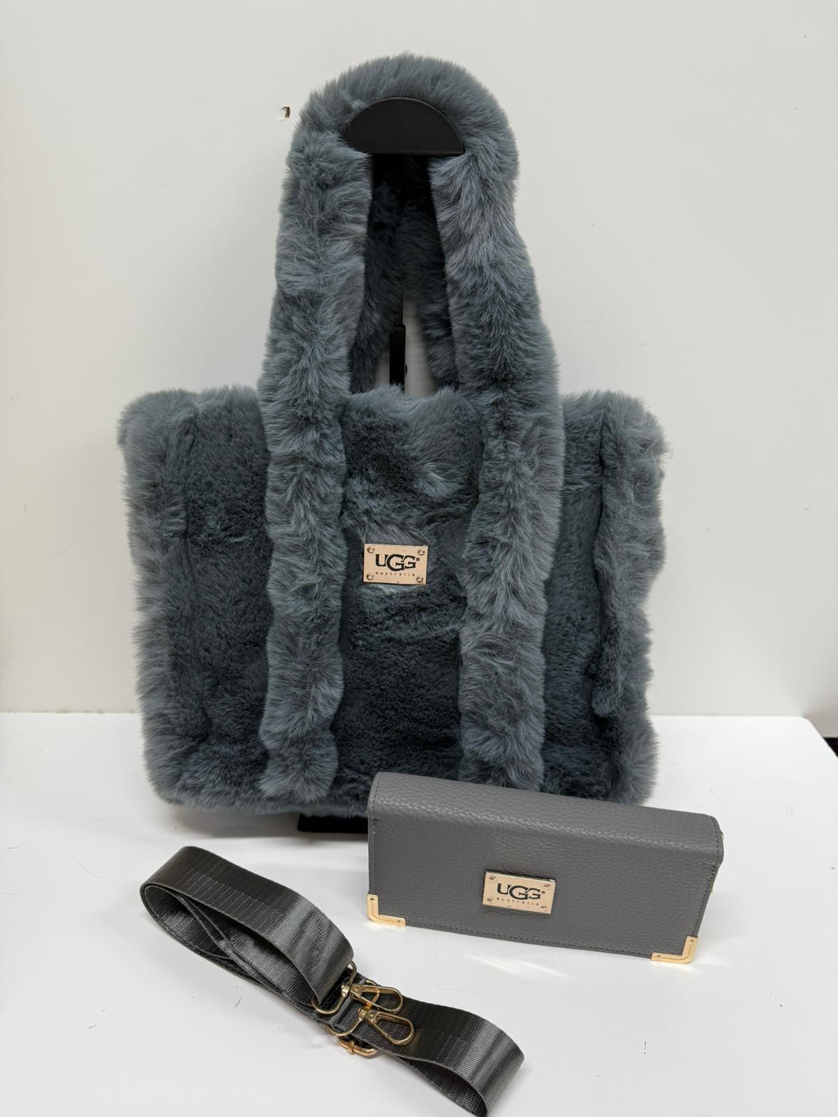 Ladies Trendy UGG-Inspired Fluffy Handbag & Clutch